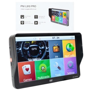 Sistem de navigatie GPS PNI L910 PRO cu parasolar, 9 inch, 800 MHz, 512MB DDR, 16GB memorie interna, FM transmitter, negru - Img 6