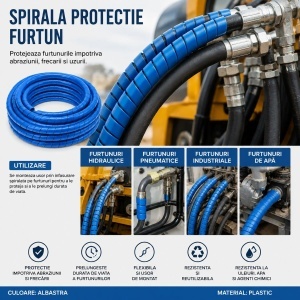 Spirala protectie furtun albastra 50x56mm 20m/rola Breckner Germany - Img 3