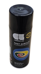 Spray Fast Acrylic negru lucios Cosmos Lac 400ml - Img 2