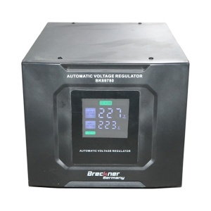 Stabilizator automat de tensiune 10KVA, 8000W, 140-250VAC cu releu monofazat, bypass, conexiune borne, afisaj LCD Breckner Germany