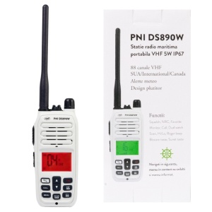 Statie radio maritima portabila PNI DS890W, 88 canale, 10 canale meteo, Squelch reglabil, Roger Beep, Dual Watch, Scan, Call, NRC, acumulator 1800mAh, IP67 - Img 5