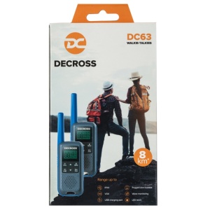 Statie radio portabila PMR PNI Decross DC63 Blue, 446MHz, 0.5W, 16CH, 1000mAh NiMH, IPx4, set 2 bucati - Img 7