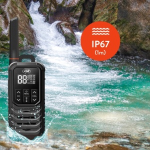 Statie radio portabila PNI PMR R80 PRO, set cu 2 bucati, 0.5W, 16 canale, Waterproof IP67, cu lanterna LED, buton SOS, VOX, USB-C - Img 2