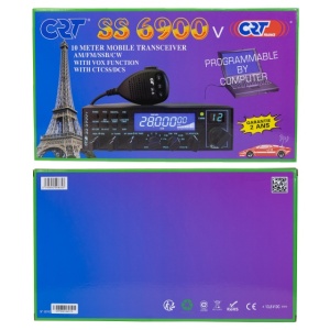 Statie radioamatori CRT SS 6900 VOX CB, AM, FM, USB, SSB, CW, PA, 28-29.7Mhz, ASQ, RF Gain, Roger Beep, 12V, programabil - Img 3