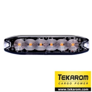STROBOSCOP SLIM 6 led-uri lumina portocalie