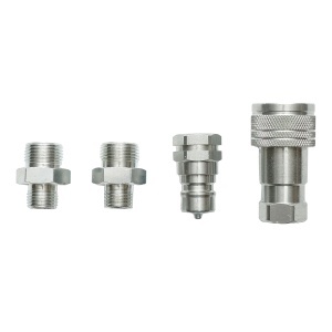 Supapa trecere mos-baba pe con M16 cu reductii M16x20 (set cupla 3/8 mama+tata) 78.8x32x24mm - Img 3