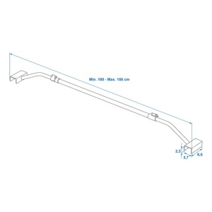 Suport prelata reglabil 100-155 cm pentru remorca - Img 4