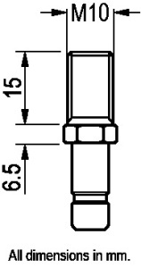 Surub ax suport pentru roti M10x15mm - Img 2