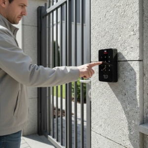 Tastatura control acces PNI DK150 stand alone, deblocare cu PIN, card RFID, IP65, negru - Img 4