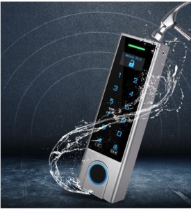 Tastatura control acces PNI DK350 cu Wi-Fi, card acces, amprenta, PIN, touch, IP66, aplicatie Tuya