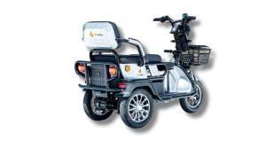 Triciclu electric GO RIDE Portocaliu 800W 25km/h, Fara permis, CIV INCLUS - Img 6