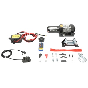 Troliu electric cu telecomanda 12V, 1,6T (3000lbs) cablu otel 5x11m, solenoid 100A Breckner Germany