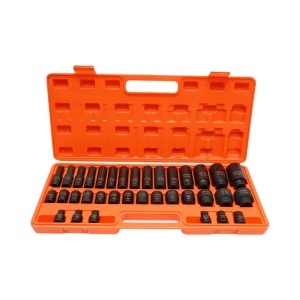 Trusa chei tubulare de impact 8-32mm si lungi 10-32mm, patrat 1/2 inch Cr-Mo 35 piese Breckner Germany