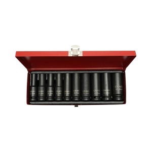 Trusa chei tubulare de impact lungi 10-24mm, patrat 1/2 inch Cr-Mo 10 piese Breckner Germany - Img 3