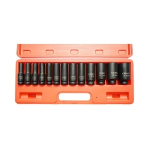 Trusa chei tubulare de impact lungi 10-32mm, patrat 1/2 inch Cr-Mo 13 piese Breckner Germany - Img 3