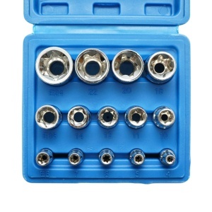 Trusa chei tubulare E-Torx E4-E24 Cr-V 14 piese Breckner Germany - Img 3