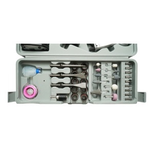 Trusa scule pneumatice cu pistol de impact, ciocan, clichet, polizor drept si accesorii 71 piese - Img 6