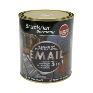 Vopsea email anticoroziva 3 in 1 portocaliu 2107 Amazone 750g pentru metal, direct pe rugina, pe baza de apa Breckner Germany - Img 2