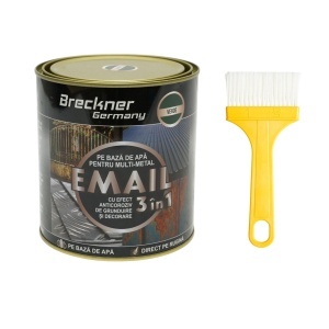 Vopsea email anticoroziva 3 in 1 verde John Deere pentru metal 750g, direct pe rugina, pe baza de apa Breckner Germany