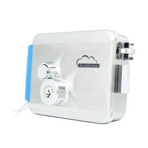 Yala electromagnetica SilverCloud YE910, 12V, din inox, cu butuc dublu si buton, Fail Secure NO, compatibila cu sisteme de control acces - Img 2