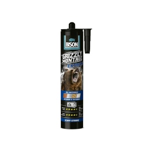 Adeziv MS polimer superior BISON Grizzly Montage Extreme, alb, 435g