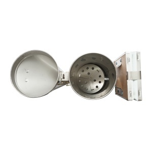 Afumator albine din inox cu cilindru scut termic si burduf din piele 230mm - Img 4