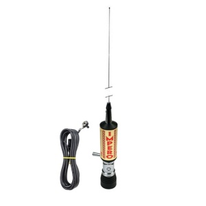 Antena CB LEMM TURBO IMPERO, Gold, lungime 200 cm, castig 7dB, 26.5-28Mhz, 2500W, cablu RG58 4m, fabricata in Italia - Img 3