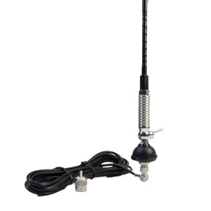 Antena CB PNI S60, 59 cm, cu fluture, cablu RG58 de 4m si reflectometru PNI SWR-300 pentru masurare SWR, negru - Img 5