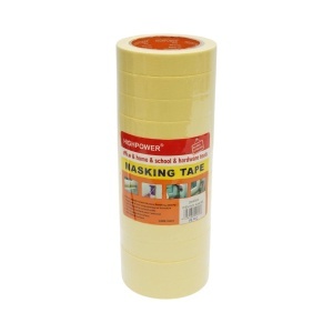 Banda adeziva mascare uz general 24mm x 36m din hartie galbena HighPower - Img 6