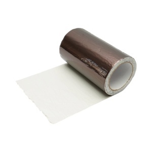 Banda butilica hidroizolanta autoadeziva 200mm x 5m cu folie de aluminiu maro RAL8011 Breckner Germany - Img 8