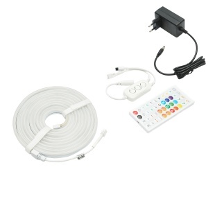 Banda LED 3m RGBIC smart, 24V DC, bluetooth, telecomanda, aplicatie SurpLife IP65 Breckner Germany - Img 1