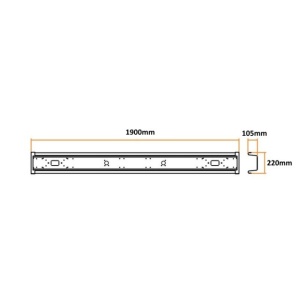 Bara metal protectie spate cu capete de plastic 1900mm - Img 3