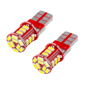 Bec de pozitie tip LED , T10 W2.1x9.5 W5W, 12V , 21 SMD 3014 , culoare alb , AMIO, set 2 buc - Img 2