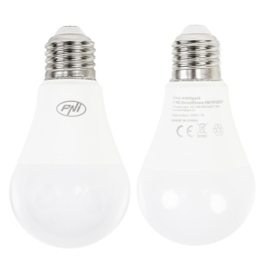 Bec inteligent PNI SmartHome SM7RGBW LED 7W lumina RGBW reglabila, programabil WiFi, control prin internet, App Tuya Smart, compatibil Amazon Alexa si Google Home - Img 2