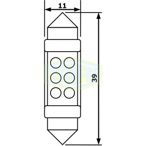 Bec led sofit 12V SV8.5 - TRIFA - Img 2