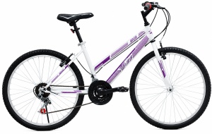 Bicicleta EROS 24 inch alb cu mov - Img 1
