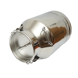 Bidon de inox pentru lapte cu capac 30L aparat de muls vaci Breckner Germany - Img 2