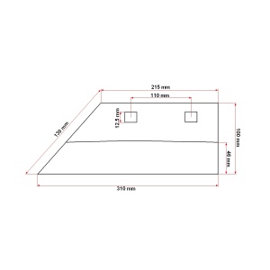 Brazdar 31x10 cm cu 2 gauri pentru plug agricol Konig Traktoren - Img 5