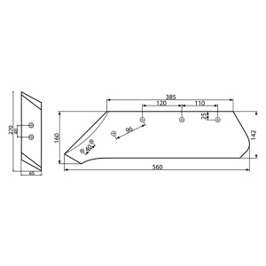 Brazdar stanga cu dalta 73005/L Kverneland 160x560mm - Img 6