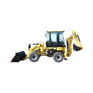 Buldoexcavator articulat compact 1.8T, motor diesel 61CP Euro 5 cu brat excavator, cupa frontala, furci paleti, picon hidraulic Breckner Germany - Img 3