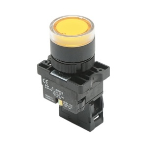 Buton indicator LED galben cu rezistenta integrata 1NO, 220V, LAY5 Breckner Germany - Img 5