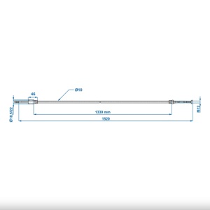 Cablu Frana KNOTT cu filet 1330/1520 mm cup Ø22mm - Img 7