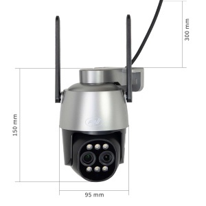 Camera supraveghere video PNI House IP574 cu Wi-Fi, PTZ, dual lens 4MP + 4MP, zoom optic 10X, IP65 - Img 3