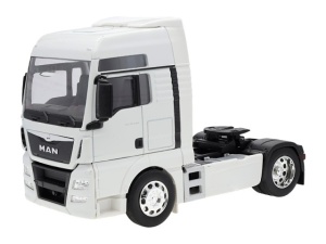 Camion Jucarie Metalica MAN TGX Alb Cap Tractor 1:32 - Img 1