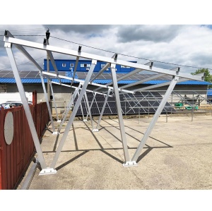 Carport 4 masini din aluminiu cu sistem printeri panouri solare fotovoltaice 13.75KW - Img 3