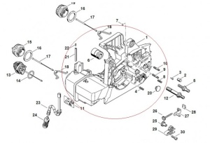 Carter complet drujba compatibil Stihl MS 290, MS 310, MS 390, 029, 039 - Img 3
