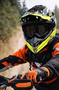 Casca ATV / Enduro SNON XL (gri+verde) - Img 4