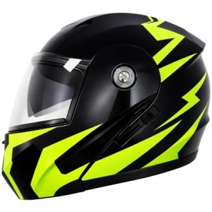Casca Flip-up TECH L (negru+verde)