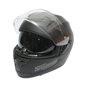 Casca moto integrala negru mat cu viziera transparenta si ochelari de soare, marimea L Arcane II - Img 3