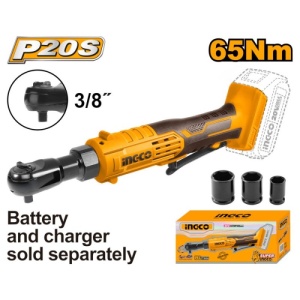 Cheie cu clichet 3/8", 20V, 65Nm